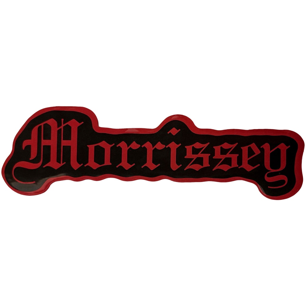 Morrissey - Old English Logo Sticker - Black/Red